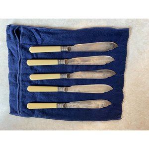 Bakelite Handled Vintage Butter Knives Lot Of 5